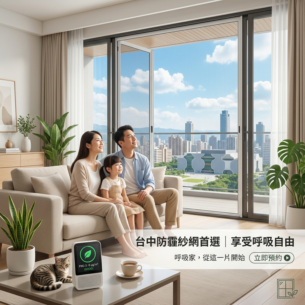 台中防霾紗網到府丈量